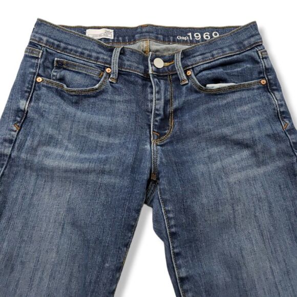 Gap Jeans Size 26r Women's Gap 1969 Legging Jean Stretch Blue Denim Skinny Jeans - Picture 3 of 6